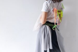 Photo asymmetric skirt